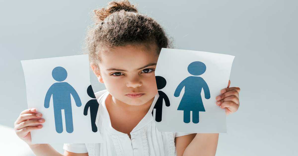 Child Holding Broken Family Picture